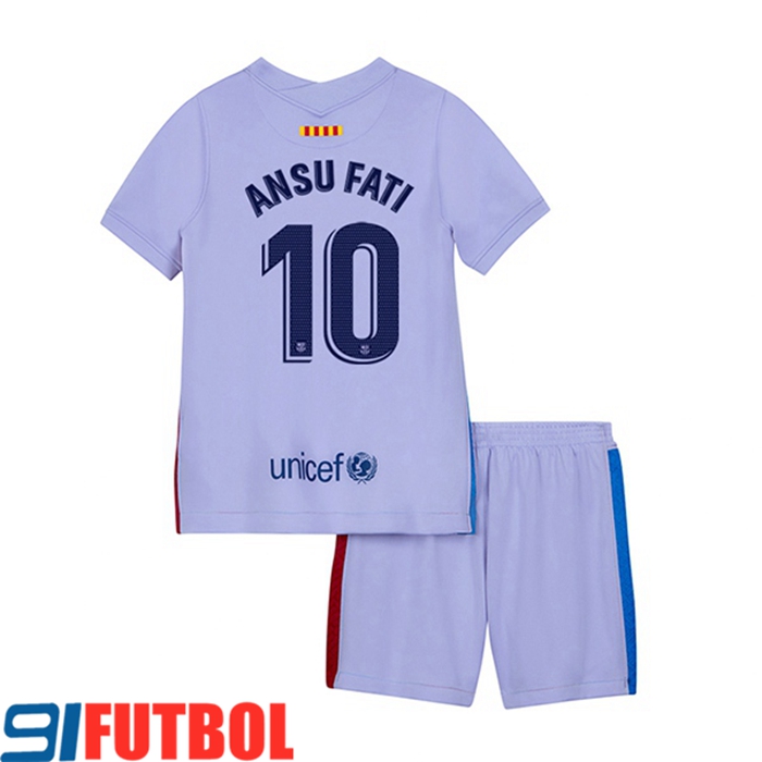 Camiseta FC Barcelona (Ansu Fati 10) Ninos Alternativo 2021/2022