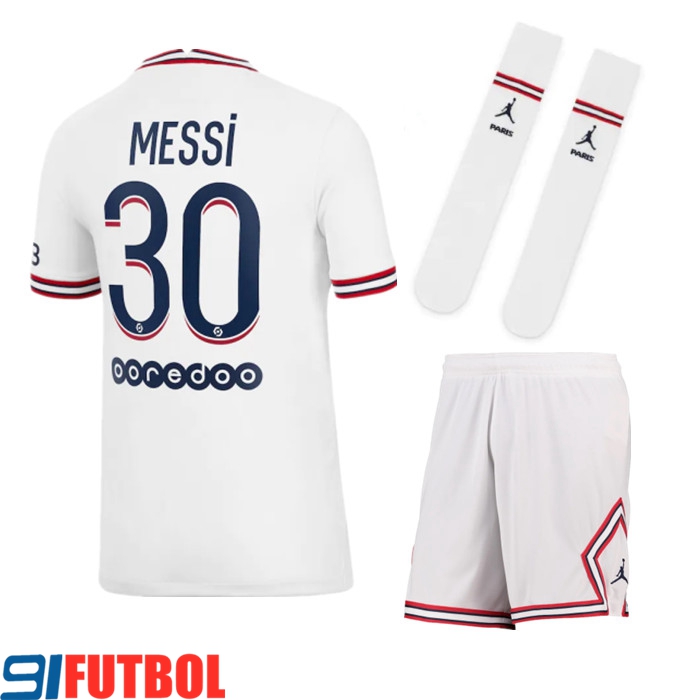 Camiseta Futbol PSG Jordan Enfant Messi 30 Fourth 2021/2022