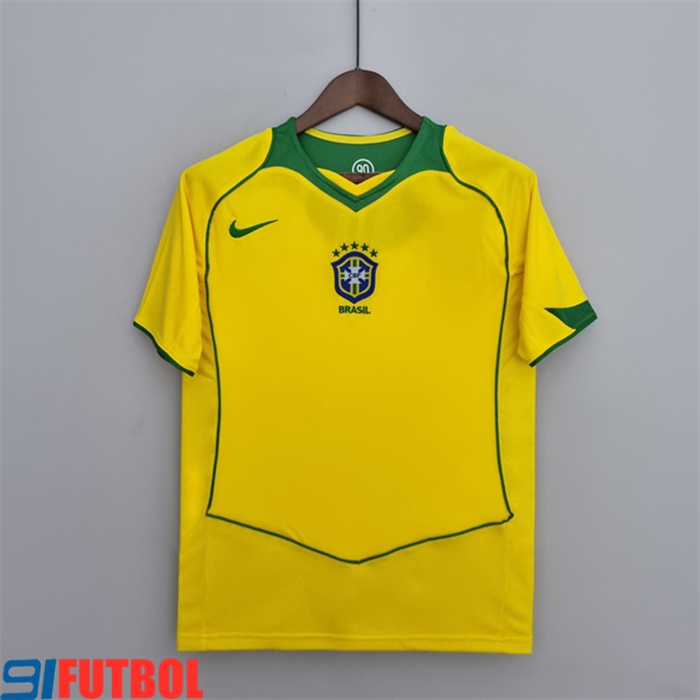 Camiseta Futbol Brasil Retro Titular 2004/2006