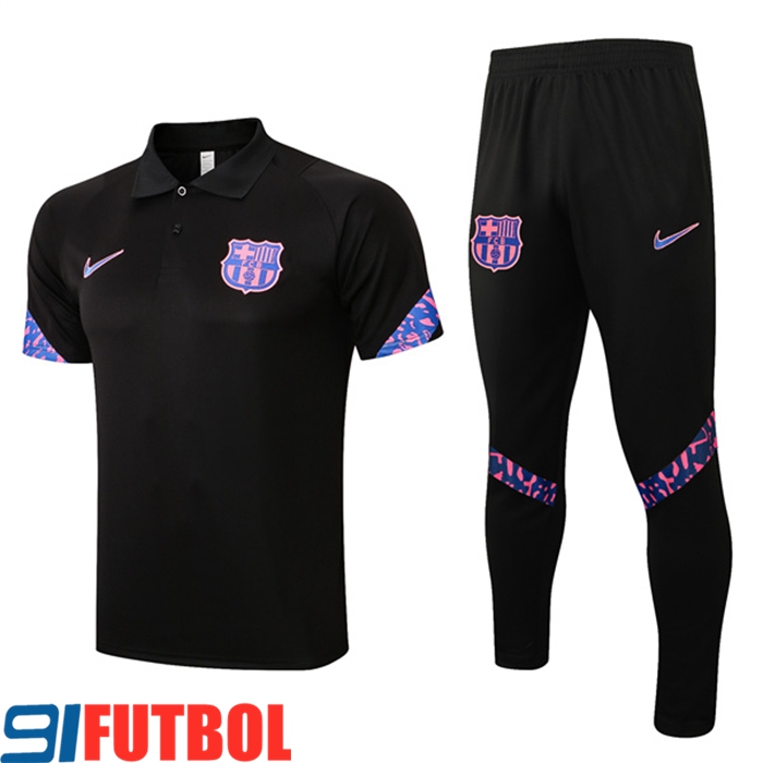 Camiseta Polo FC Barcelona + Pantalones Negro 2022/2023