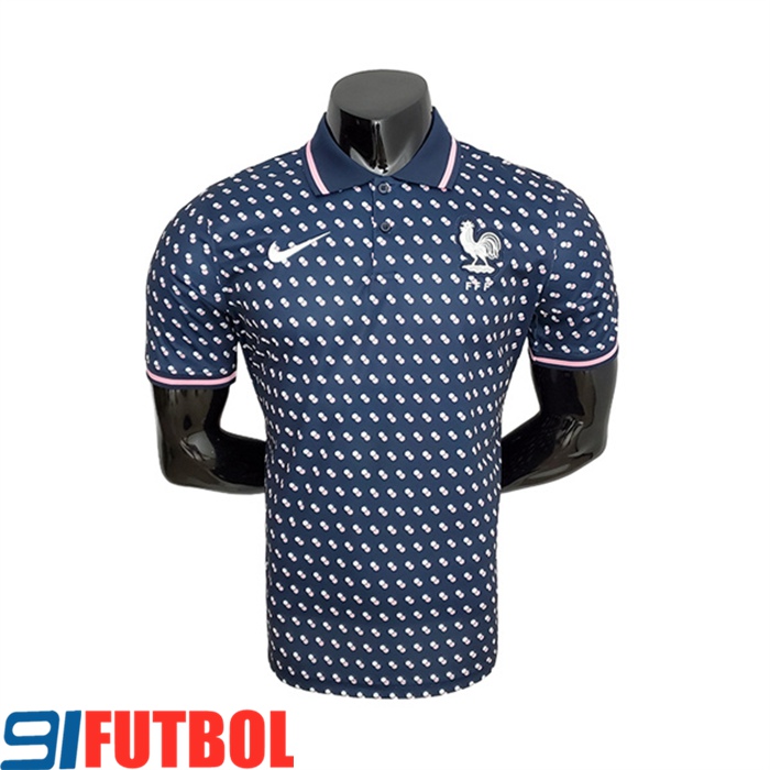 Camiseta Polo Francia Blanco/Azul 2022/2023