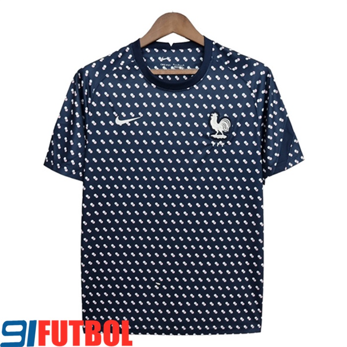 Camiseta Entrenamiento Francia Negro/Blanco 2022/2023