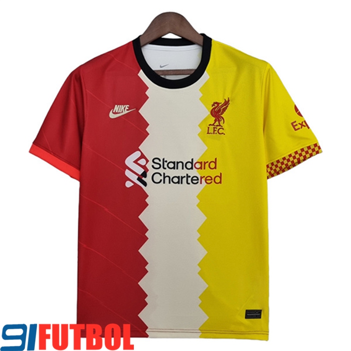 Camisetas De Futbol FC Liverpool Rojo/Blanco/Amarillo 2022/2023