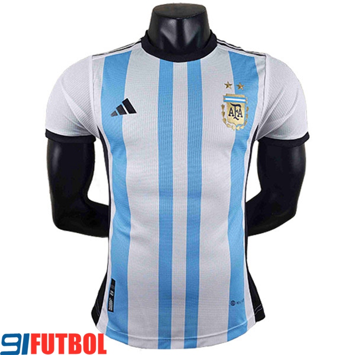 Camisetas De Futbol Argentina Player Edtion Azul/Blanco Copa Del Mundo 2022