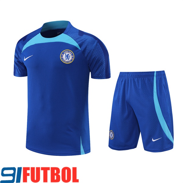 Camiseta Entrenamiento +Cortos FC Chelsea Azul 2022/2023