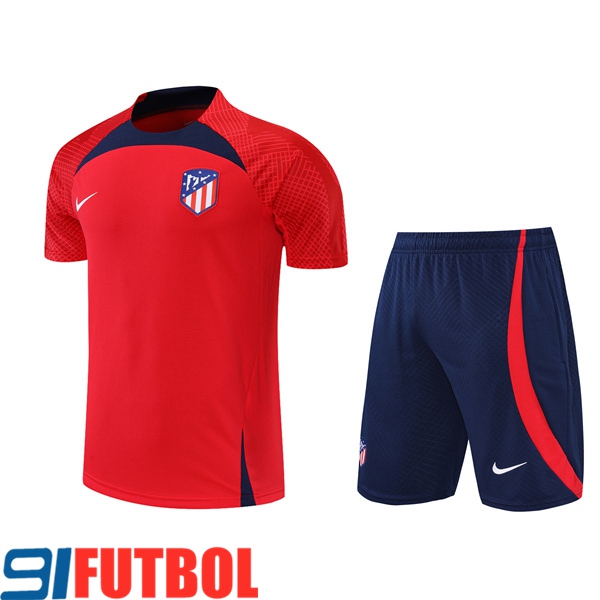 Camiseta Entrenamiento +Cortos Atletico Madrid Rojo 2022/2023