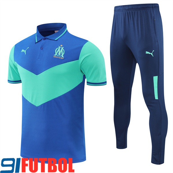 Camiseta Polo Marsella OM Azul 2022/2023
