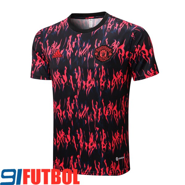 Camiseta Entrenamiento Manchester United Negro/Rojo 2022/2023