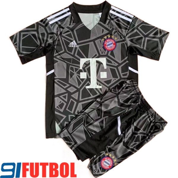 Camisetas De Futbol Bayern Munich Ninos Portero Negro 2022/2023