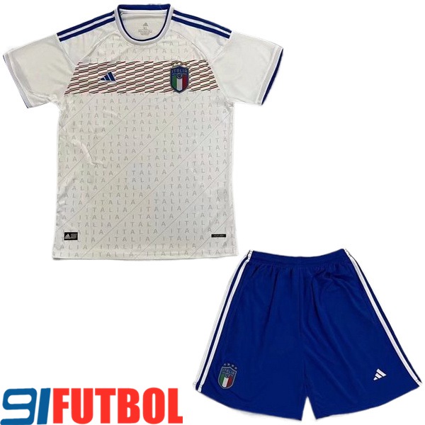 Camisetas De Futbol Italia Ninos Blanco 2022/2023