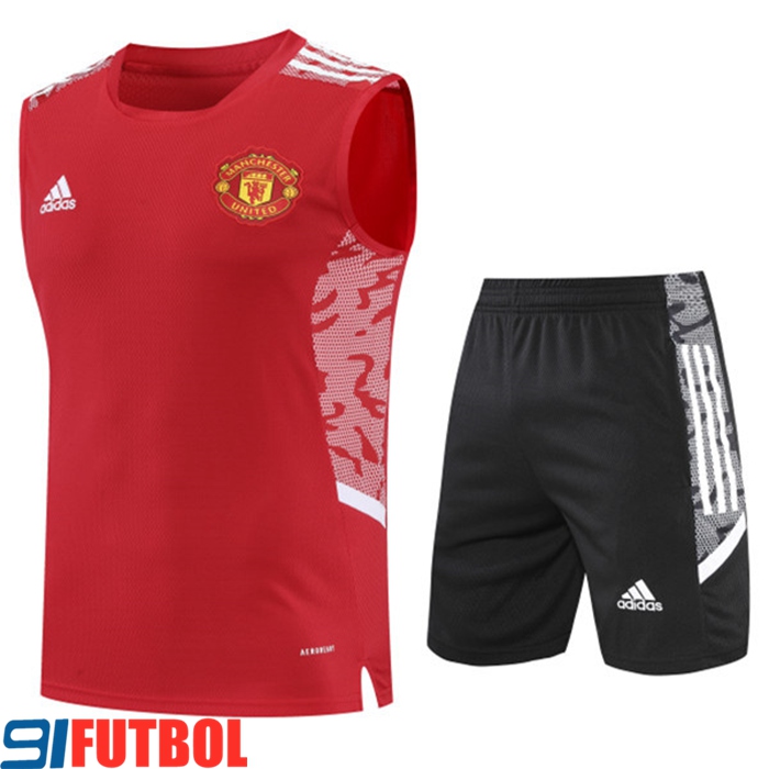 Camiseta Entrenamiento sin mangas + Cortos Manchester United Rojo 2022/2023