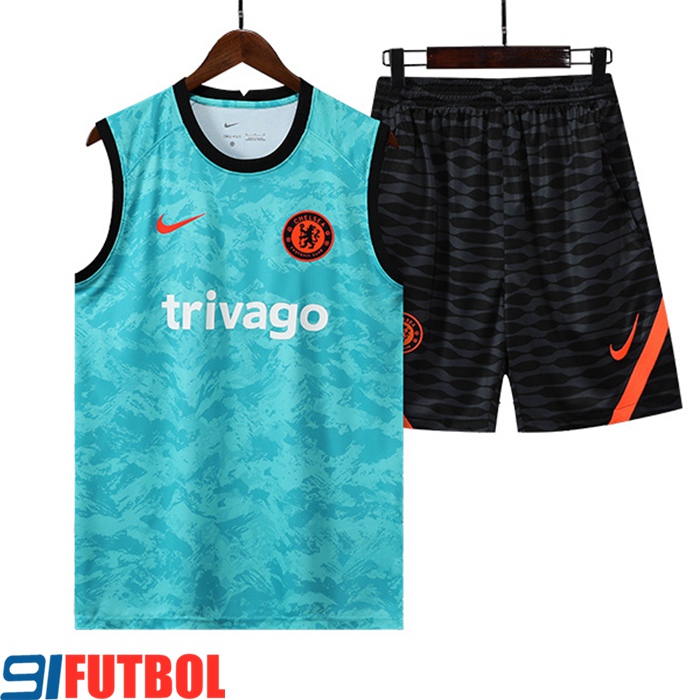 Camiseta Entrenamiento sin mangas + Cortos FC Chelsea Verde 2022/2023