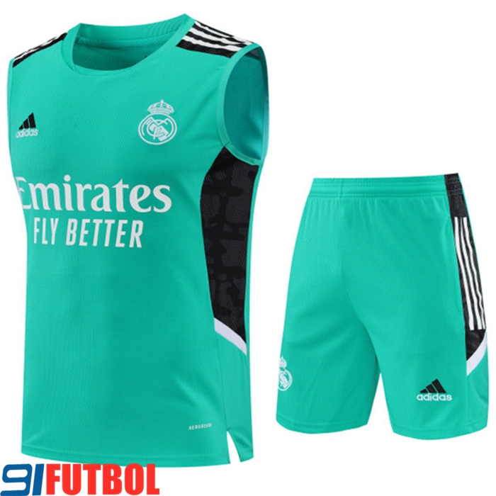 Camiseta Entrenamiento sin mangas + Cortos Real Madrid Verde 2022/2023