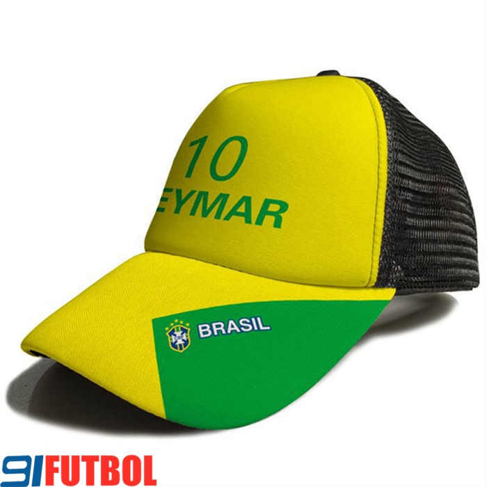 Gorra De Futbol Neymar 10 Amarillo/Verde 2023