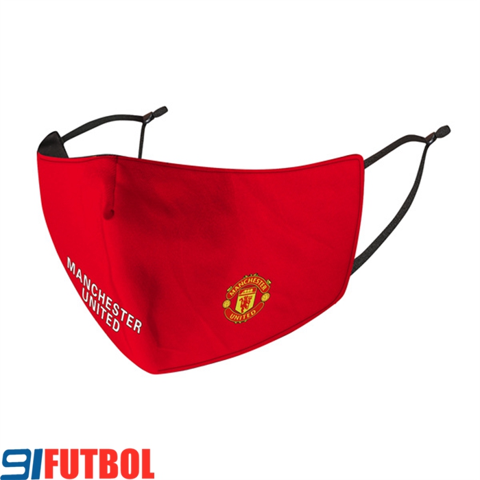 Mascarilla Futbol Manchester United Rojo Reutilisable