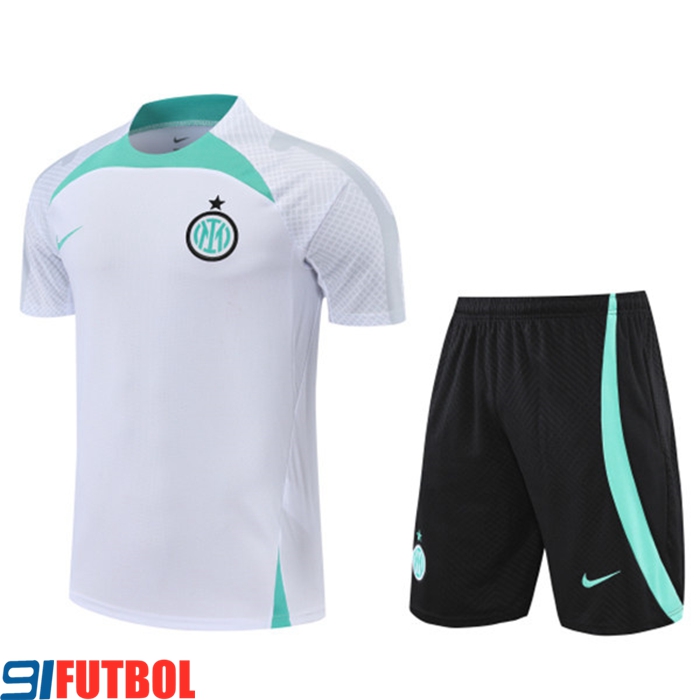 Camiseta Entrenamiento Inter Milan + Cortos Blanco 2022/2023