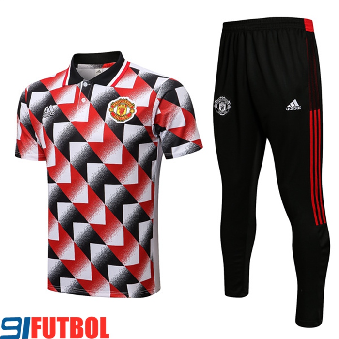 Camiseta Polo Manchester United Rojo/Negro 2022/2023