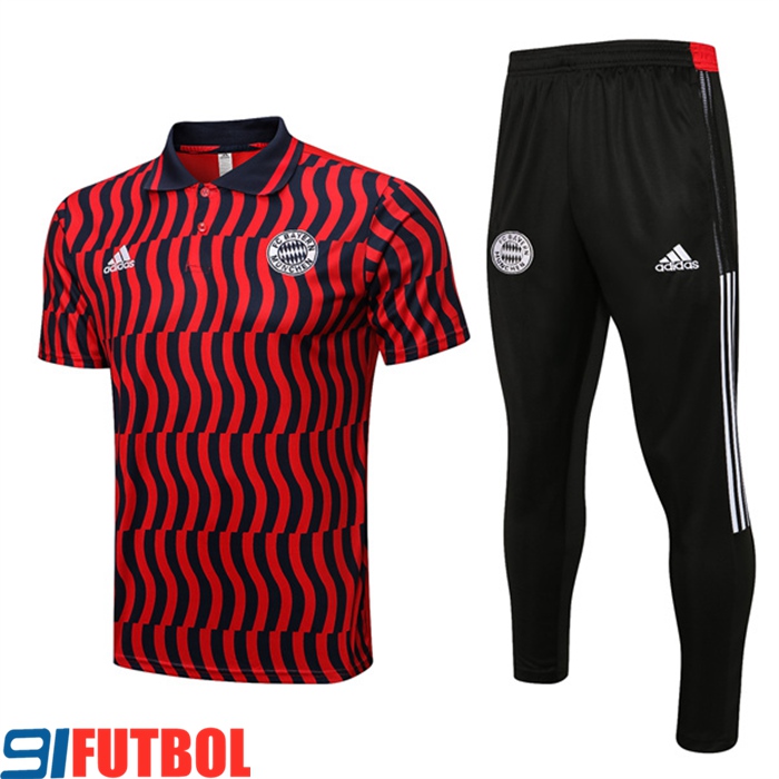 Camiseta Polo Bayern Munich Negro/Rojo 2022/2023