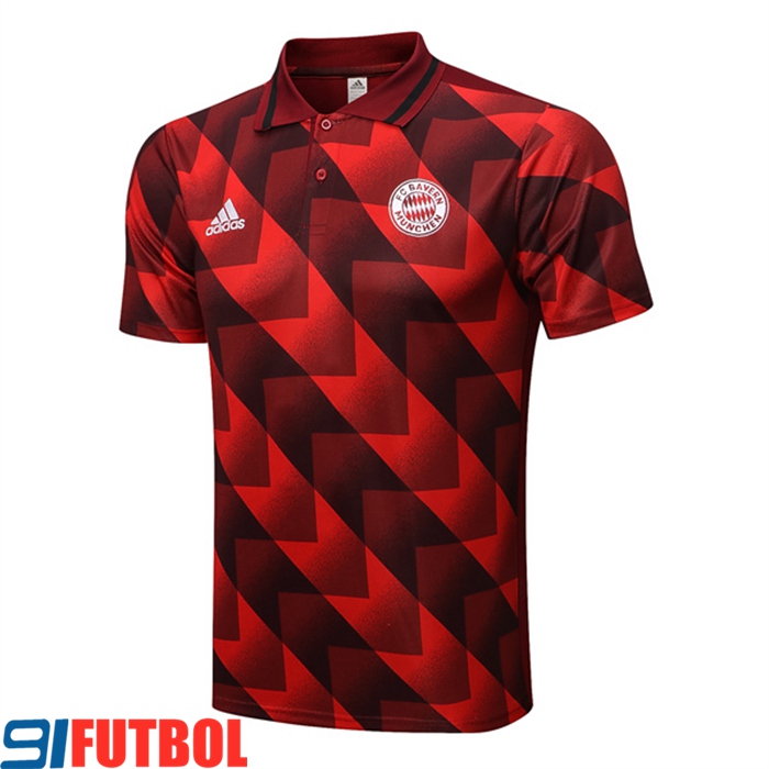 Camiseta Polo Bayern Munich Rojo/Negro 2022/2023