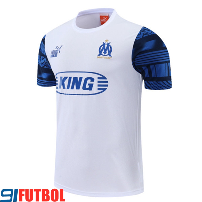 Camiseta Entrenamiento Marsella OM Blanco/Azul 2022/2023