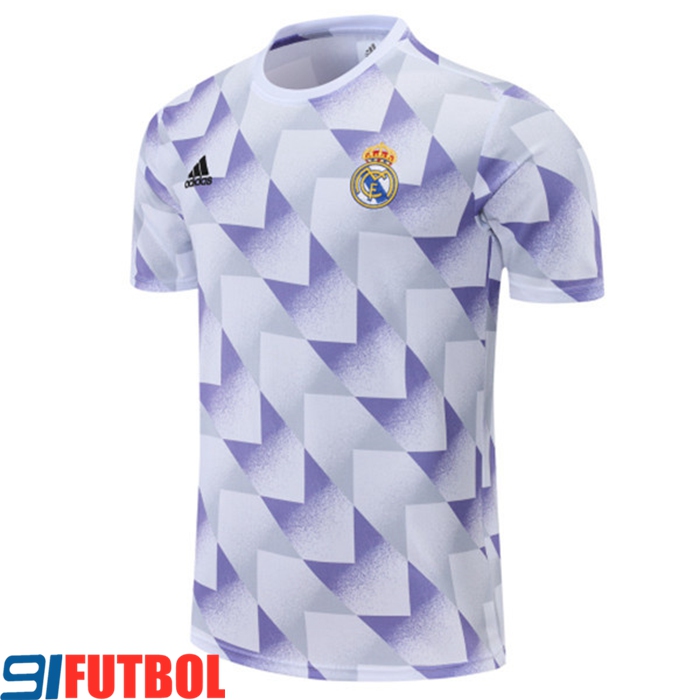 Camiseta Entrenamiento Real Madrid Blanco/Gris 2022/2023