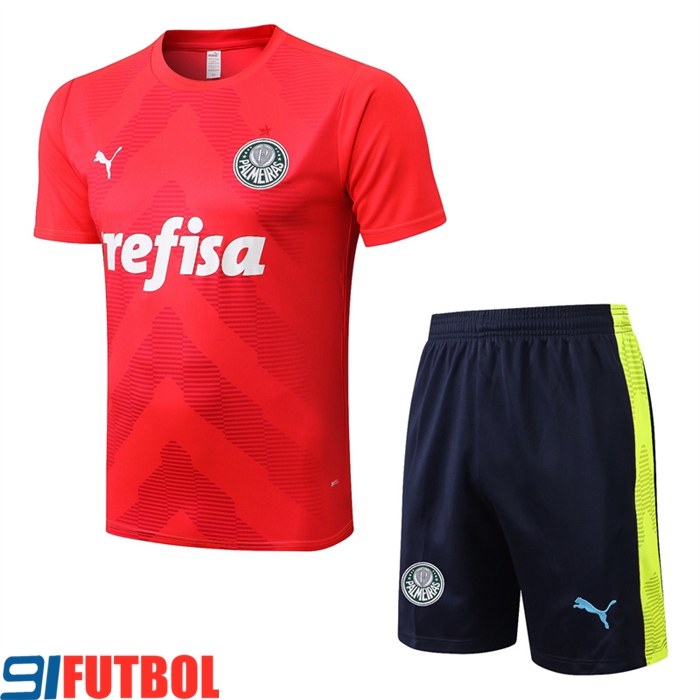 Camiseta Entrenamiento + Cortos Palmeiras Rojo 2022/2023