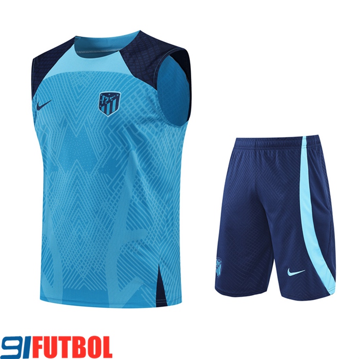 Camiseta Entrenamiento sin mangas + Cortos Atletico Madrid Azul 2022/2023
