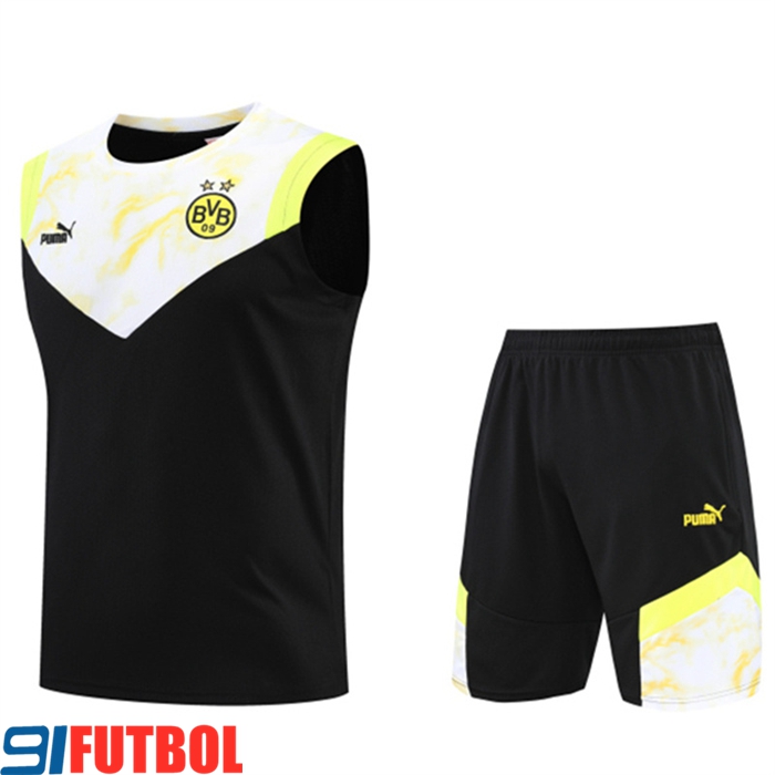 Camiseta Entrenamiento sin mangas + Cortos Dortmund Negro 2022/2023