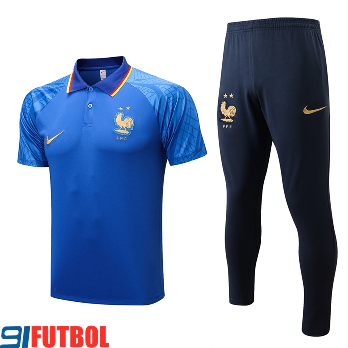 Camiseta Polo Francia Azul 2022/2023