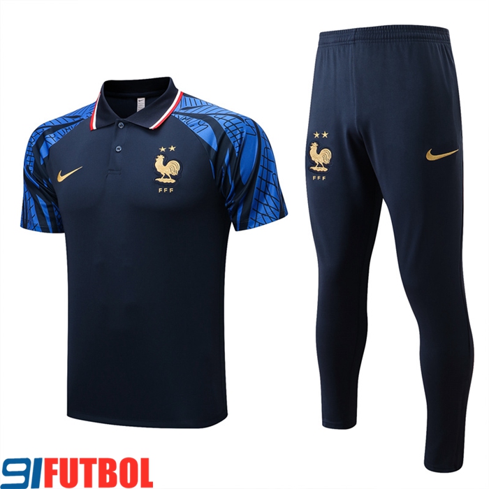 Camiseta Polo Francia Azul marino 2022/2023
