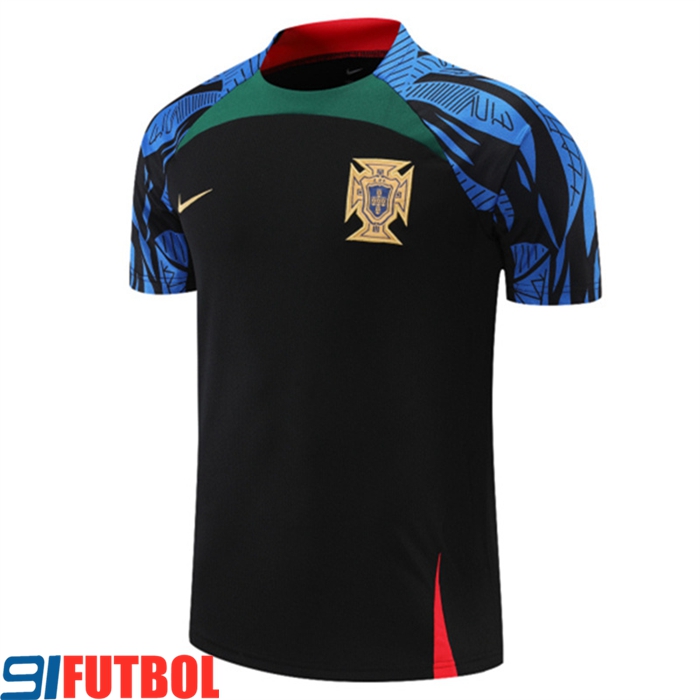 Camiseta Entrenamiento Portugal Negro/Azul 2022/2023