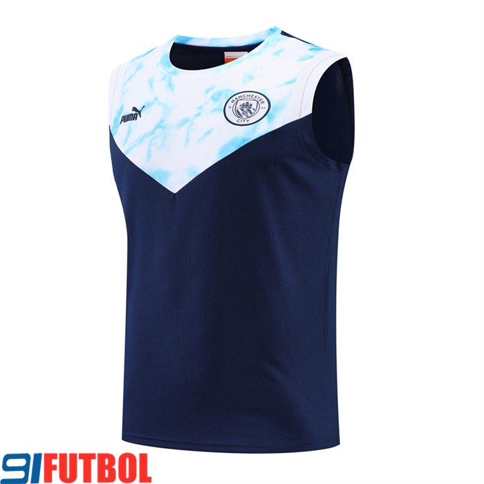 Camiseta Entrenamiento sin mangas Manchester City Azul marino 2022/2023