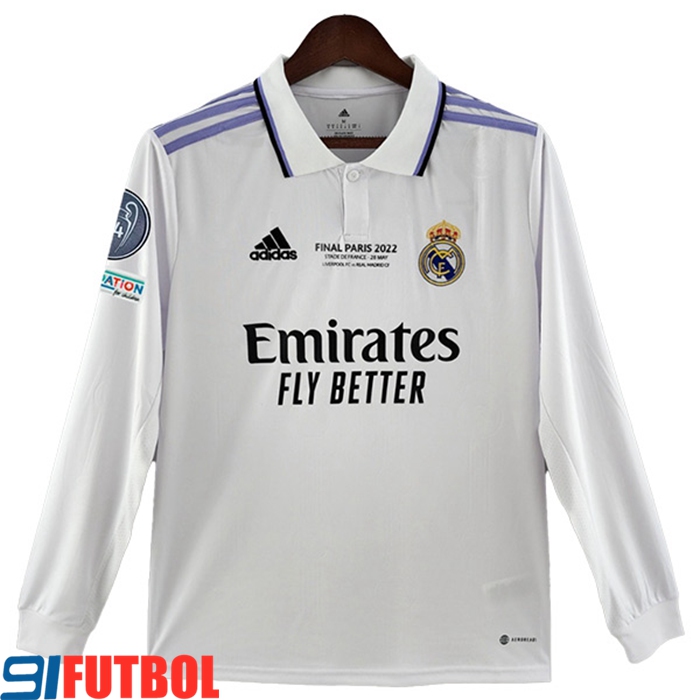 Camisetas De Futbol Real Madrid 14 Champions Edition Primera Manga Larga 2022/2023