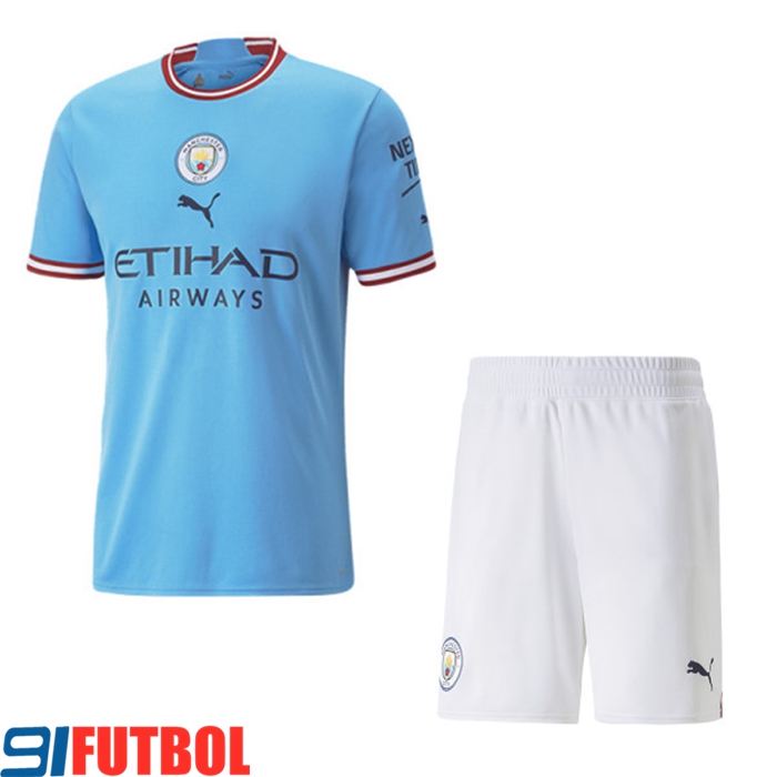 Camisetas De Futbol Manchester City Primera + Cortos 2022/2023