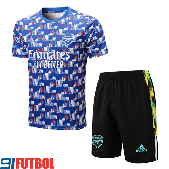 Camiseta Entrenamiento + Cortos Arsenal Azul/Blanco 2022/2023