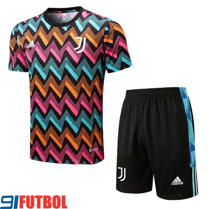 Camiseta Entrenamiento + Cortos Juventus Clair/Naranja/Rosa 2022/2023