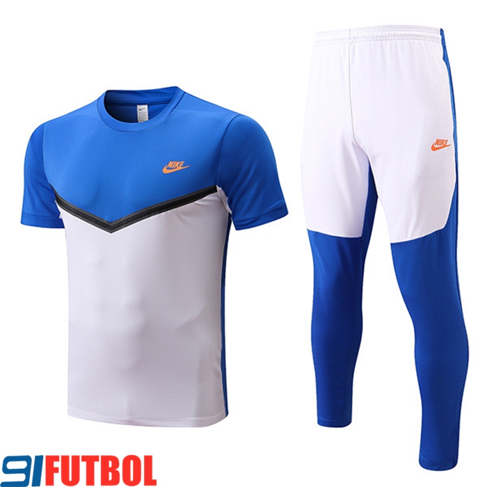 Camiseta Entrenamiento + Pantalones Nike Blanco/Azul 2022/2023