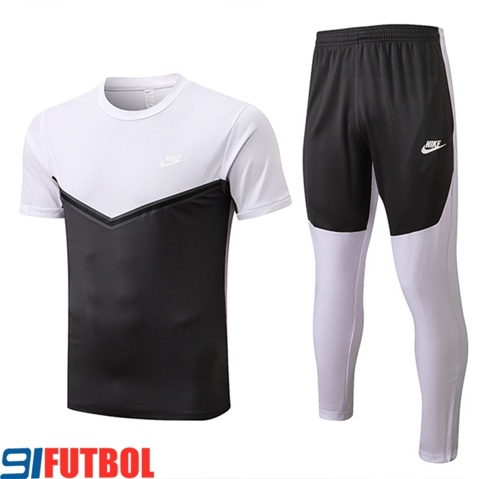 Camiseta Entrenamiento + Pantalones Nike Blanco/Negro 2022/2023