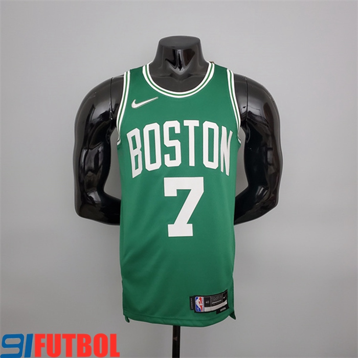 Camisetas Boston Celtics (Brown #7) Verde 75th Anniversary