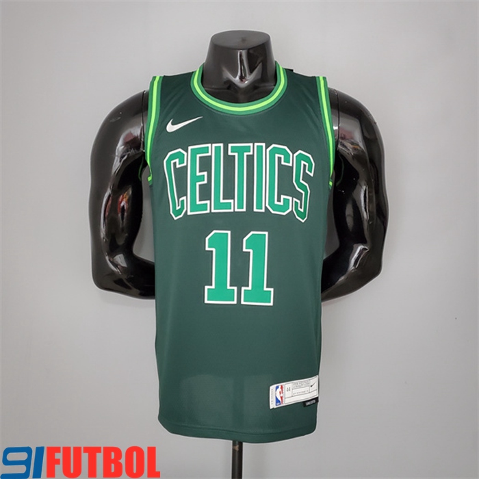 Camisetas Boston Celtics (Irving #11) 2021 Verde Bonus Edition Dark