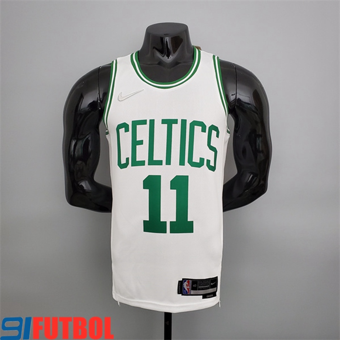 Camisetas Boston Celtics (Irving #11) Blanco 75th Anniversary