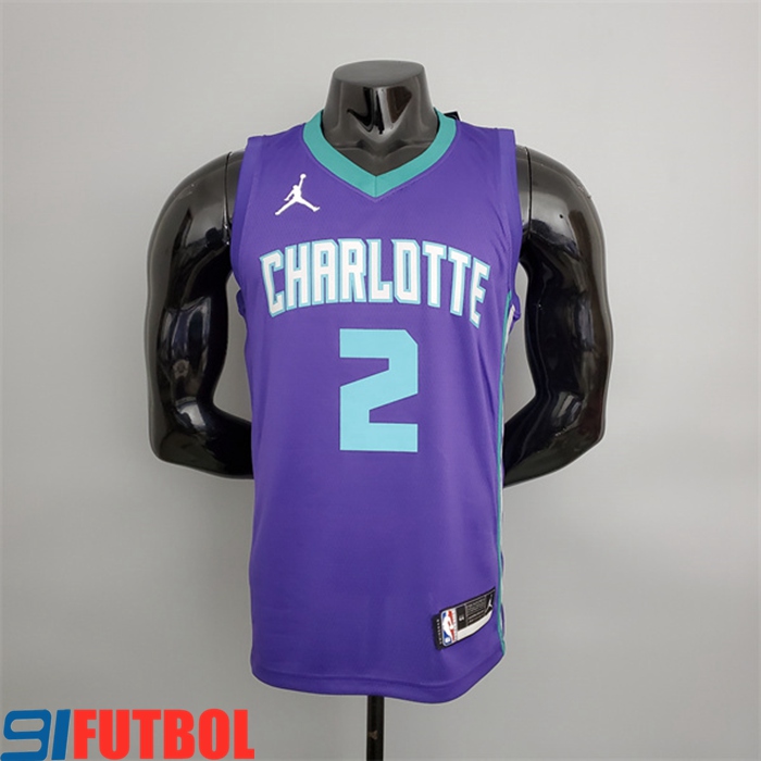 Camisetas Charlotte Hornets (Ball #2) Púrpura