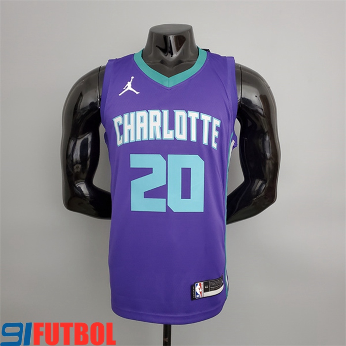 Camisetas Charlotte Hornets (Hayward #20) Púrpura