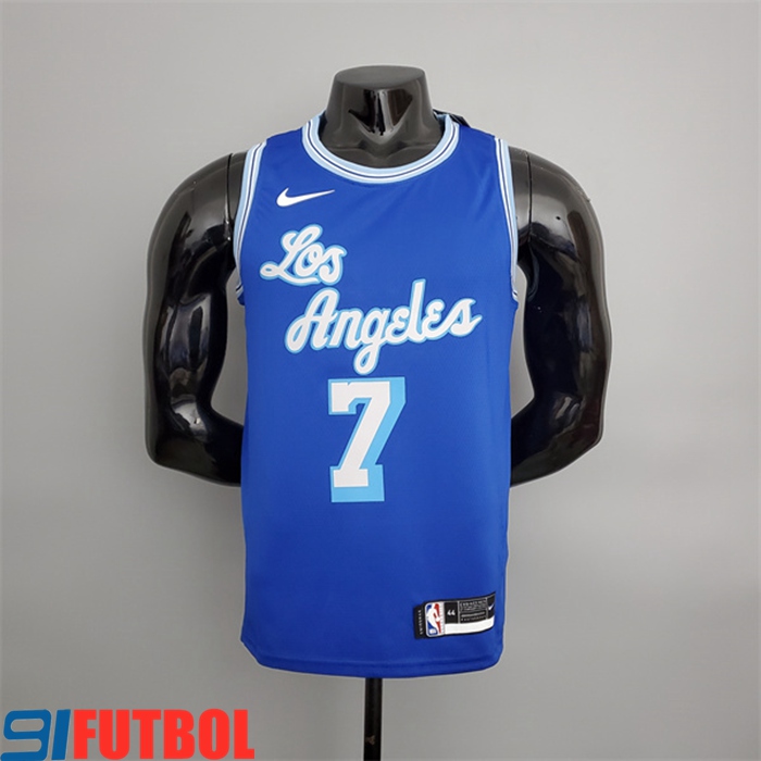 Camisetas Los Angeles Lakers (Anthony #7) 2021 Retro Azul