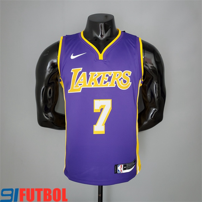 Camisetas Los Angeles Lakers (Anthony #7) Púrpura/Amarillo