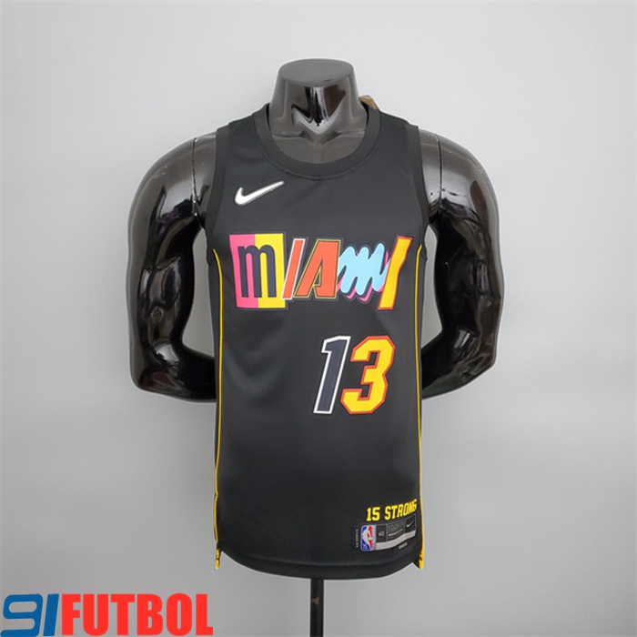Camisetas Miami Heat (Adebay #13) 2022 Season Negro City Edition