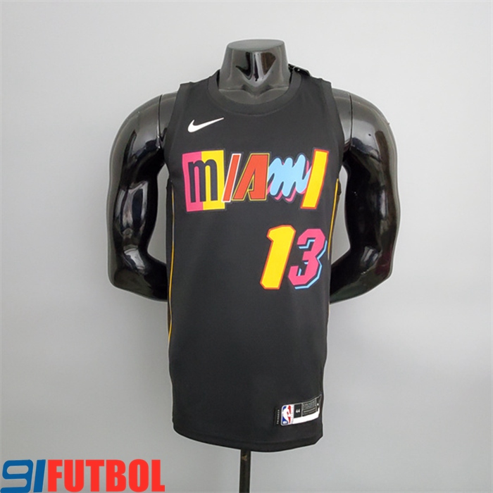 Camisetas Miami Heat (Adebayor #13) 2022 Season Negro City Edition
