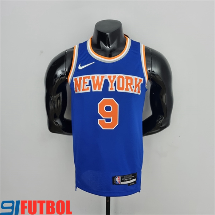 Camisetas New York Knicks (Barrett #17) Azul 75th Anniversary