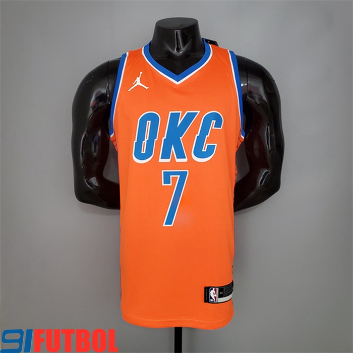 Camisetas Oklahoma City Thunder (Anthony #7) Naranja Jordan