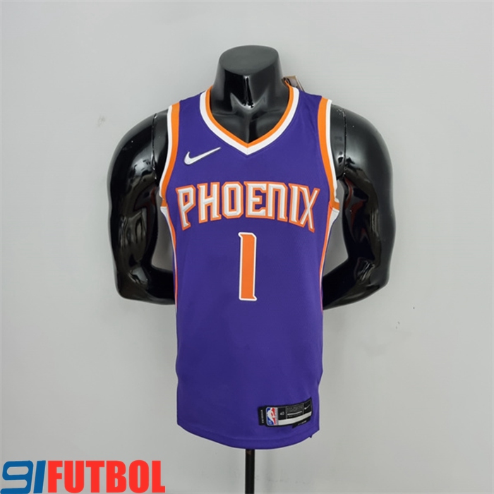 Camisetas Phoenix Suns (Booker #1) Púrpura 75th Anniversary